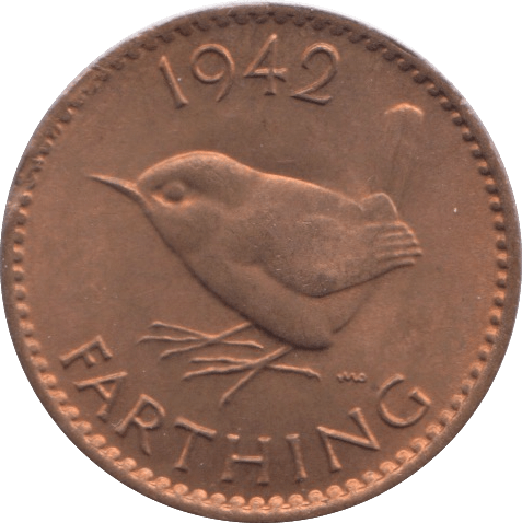 1942 FARTHING ( EF ) - Farthing - Cambridgeshire Coins