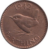 1942 FARTHING ( UNC ) - FARTHING - Cambridgeshire Coins
