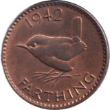 1942 FARTHING ( UNC ) - FARTHING - Cambridgeshire Coins
