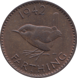 1942 FARTHING ( UNC ) - FARTHING - Cambridgeshire Coins