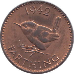 1942 FARTHING ( UNC ) - HALFPENNY - Cambridgeshire Coins