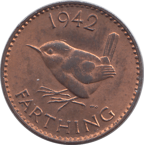 1942 FARTHING ( UNC ) - HALFPENNY - Cambridgeshire Coins