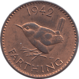 1942 FARTHING ( UNC ) - HALFPENNY - Cambridgeshire Coins