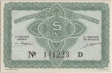 1942 FIVE CENT BANKNOTE FRENCH INDO - CHINA REF 507 - WORLD BANKNOTES - Cambridgeshire Coins