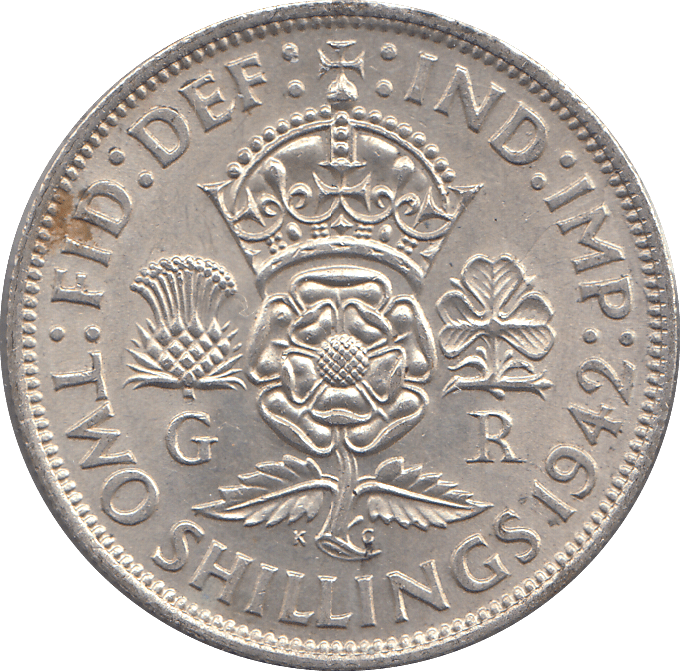 1942 FLORIN ( AUNC ) - TWO SHILLINGS - Cambridgeshire Coins