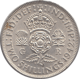 1942 FLORIN ( AUNC ) - TWO SHILLINGS - Cambridgeshire Coins