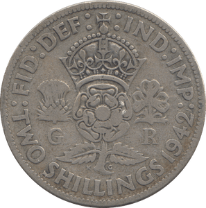 1942 FLORIN ( F ) - FLORIN - Cambridgeshire Coins