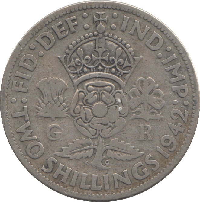 1942 FLORIN ( F ) - FLORIN - Cambridgeshire Coins