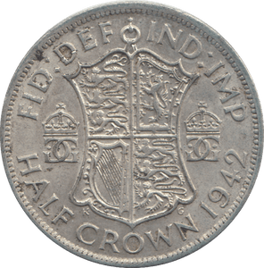 1942 HALFCROWN ( AUNC ) - HALFCROWN - Cambridgeshire Coins