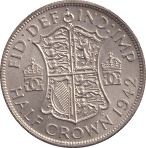 1942 HALFCROWN ( UNC ) - HALFCROWN - Cambridgeshire Coins