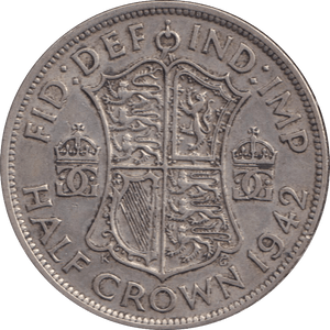 1942 HALFCROWN ( VF ) - HALFCROWN - Cambridgeshire Coins