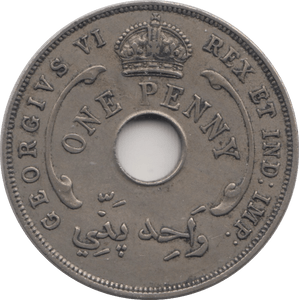 1942 PENNY BRITISH WEST AFRICA - WORLD COINS - Cambridgeshire Coins