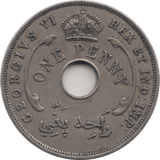 1942 PENNY BRITISH WEST AFRICA - WORLD COINS - Cambridgeshire Coins