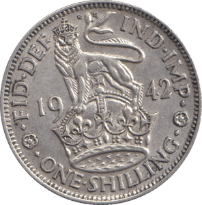 1942 SHILLING ( AUNC ) - SHILLING - Cambridgeshire Coins