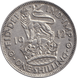 1942 SHILLING ( AUNC ) - SHILLING - Cambridgeshire Coins