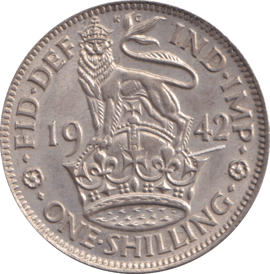 1942 SHILLING ( EF ) - SHILLING - Cambridgeshire Coins