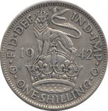 1942 SHILLING ( GVF ) - SHILLING - Cambridgeshire Coins
