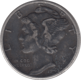 1942 SILVER DIME USA - SILVER WORLD COINS - Cambridgeshire Coins