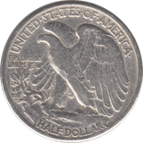 1942 SILVER HALF DOLLAR USA - SILVER WORLD COINS - Cambridgeshire Coins