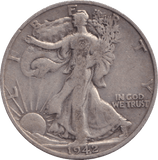 1942 SILVER HALF DOLLAR USA - SILVER WORLD COINS - Cambridgeshire Coins
