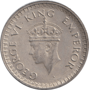 1942 SILVER HALF RUPEE INDIA 2 - WORLD COINS - Cambridgeshire Coins