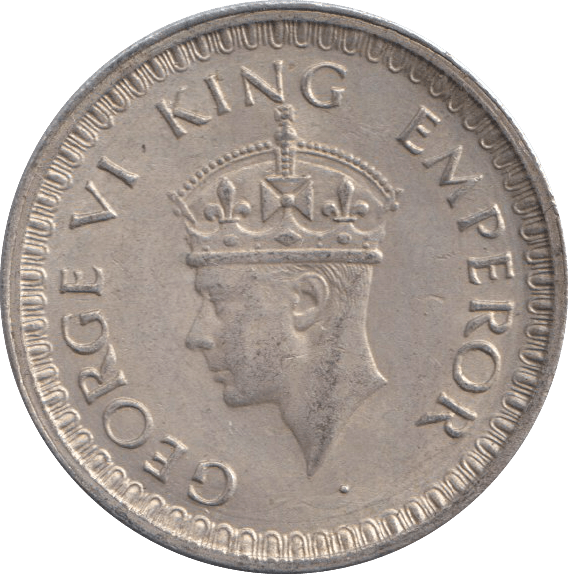 1942 SILVER HALF RUPEE INDIA 2 - WORLD COINS - Cambridgeshire Coins