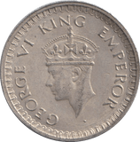 1942 SILVER HALF RUPEE INDIA 2 - WORLD COINS - Cambridgeshire Coins