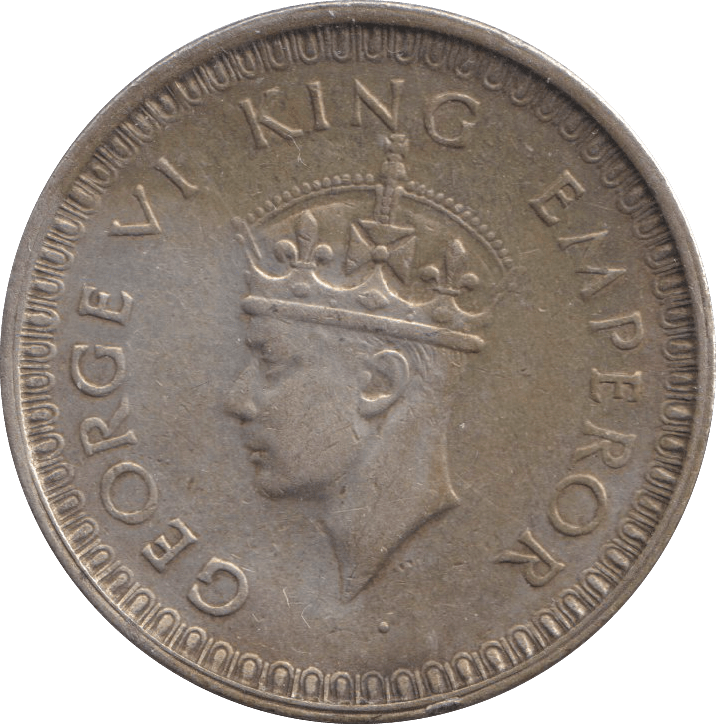 1942 SILVER ONE RUPEE INDIA - SILVER WORLD COINS - Cambridgeshire Coins