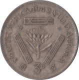 1942 SILVER THREEPENCE SOUTH AFRICA - SILVER WORLD COINS - Cambridgeshire Coins