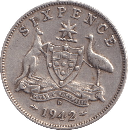 1942 SIXPENCE AUSTRIA - SILVER WORLD COINS - Cambridgeshire Coins
