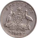 1942 SIXPENCE AUSTRIA - SILVER WORLD COINS - Cambridgeshire Coins