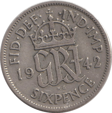 1942 SIXPENCE ( FINE ) - SIXPENCE - Cambridgeshire Coins