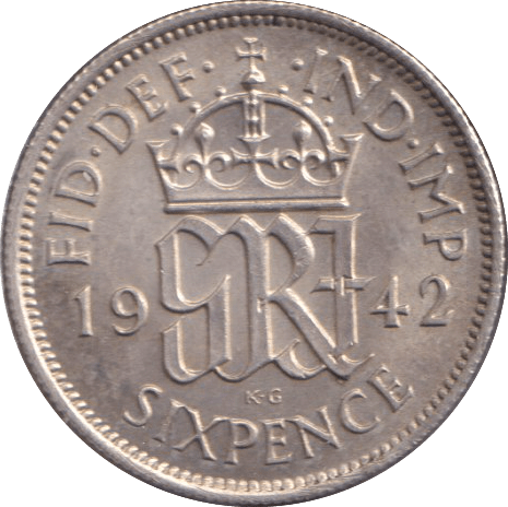 1942 SIXPENCE ( UNC ) - SIXPENCE - Cambridgeshire Coins