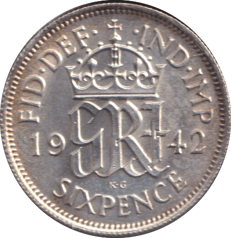 1942 SIXPENCE ( UNC ) - SIXPENCE - Cambridgeshire Coins