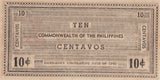1942 TEN CENTAVOS BANKNOTE PHILIPPINES REF 500 - WORLD BANKNOTES - Cambridgeshire Coins