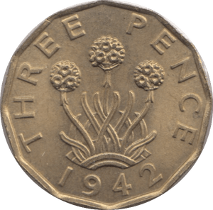 1942 THREEPENCE ( BU ) - Threepence - Cambridgeshire Coins