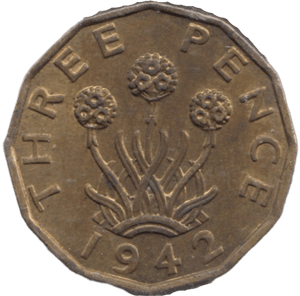1942 THREEPENCE ( EF ) - THREEPENCE - Cambridgeshire Coins