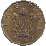 1942 THREEPENCE ( EF ) - THREEPENCE - Cambridgeshire Coins
