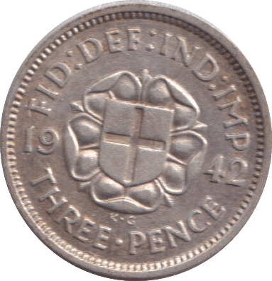 1942 THREEPENCE ( GVF ) - THREEPENCE - Cambridgeshire Coins