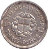 1942 THREEPENCE ( GVF ) - THREEPENCE - Cambridgeshire Coins