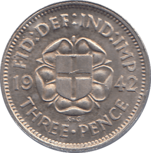 1942 THREEPENCE ( UNC ) - THREEPENCE - Cambridgeshire Coins