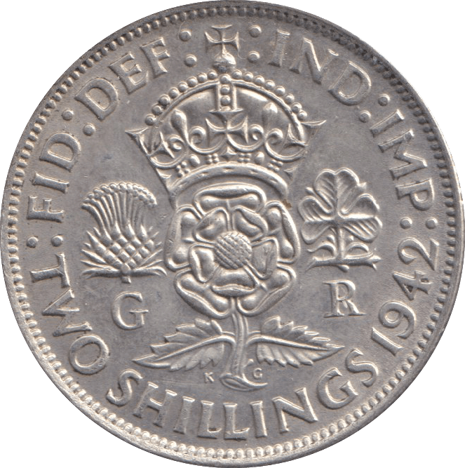 1942 TWO SHILLINGS ( UNC ) - FLORIN - Cambridgeshire Coins