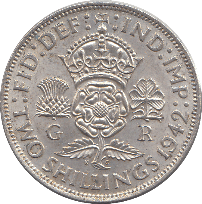 1942 TWO SHILLINGS ( UNC ) - TWO SHILLINGS - Cambridgeshire Coins