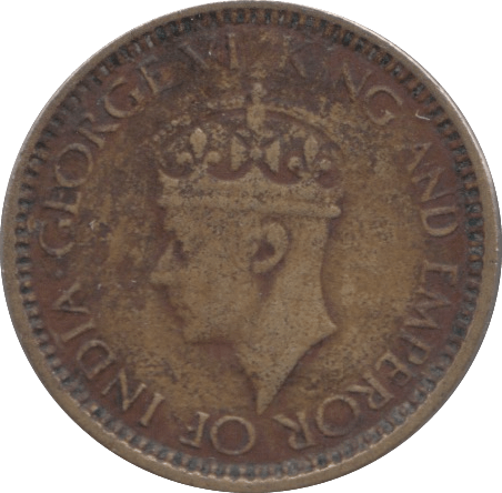 1943 25 CENTS CEYLON - WORLD COINS - Cambridgeshire Coins