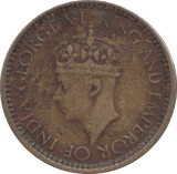 1943 25 CENTS CEYLON - WORLD COINS - Cambridgeshire Coins