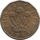 1943 BRASS THREEPENCE ( UNC ) - THREEPENCE - Cambridgeshire Coins