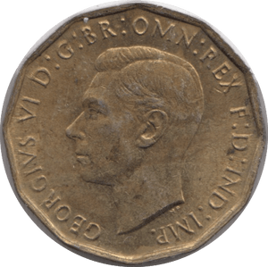 1943 BRASS THREEPENCE ( UNC ) - THREEPENCE - Cambridgeshire Coins