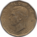 1943 BRASS THREEPENCE ( UNC ) - THREEPENCE - Cambridgeshire Coins