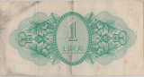 1943 BRITISH MILITARY AUTHORITY TRIPOLITANIA 1 LIRE BANKNOTE CROWN LION REF 1597 - WORLD BANKNOTES - Cambridgeshire Coins
