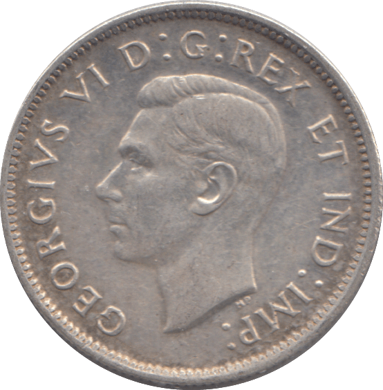 1943 CANADA SILVER 25 CENT - SILVER WORLD COINS - Cambridgeshire Coins
